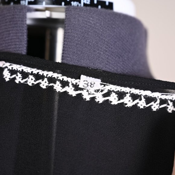 Sheer Black Embroidered Top with Sequins - Size M - Picture 2 of 5
